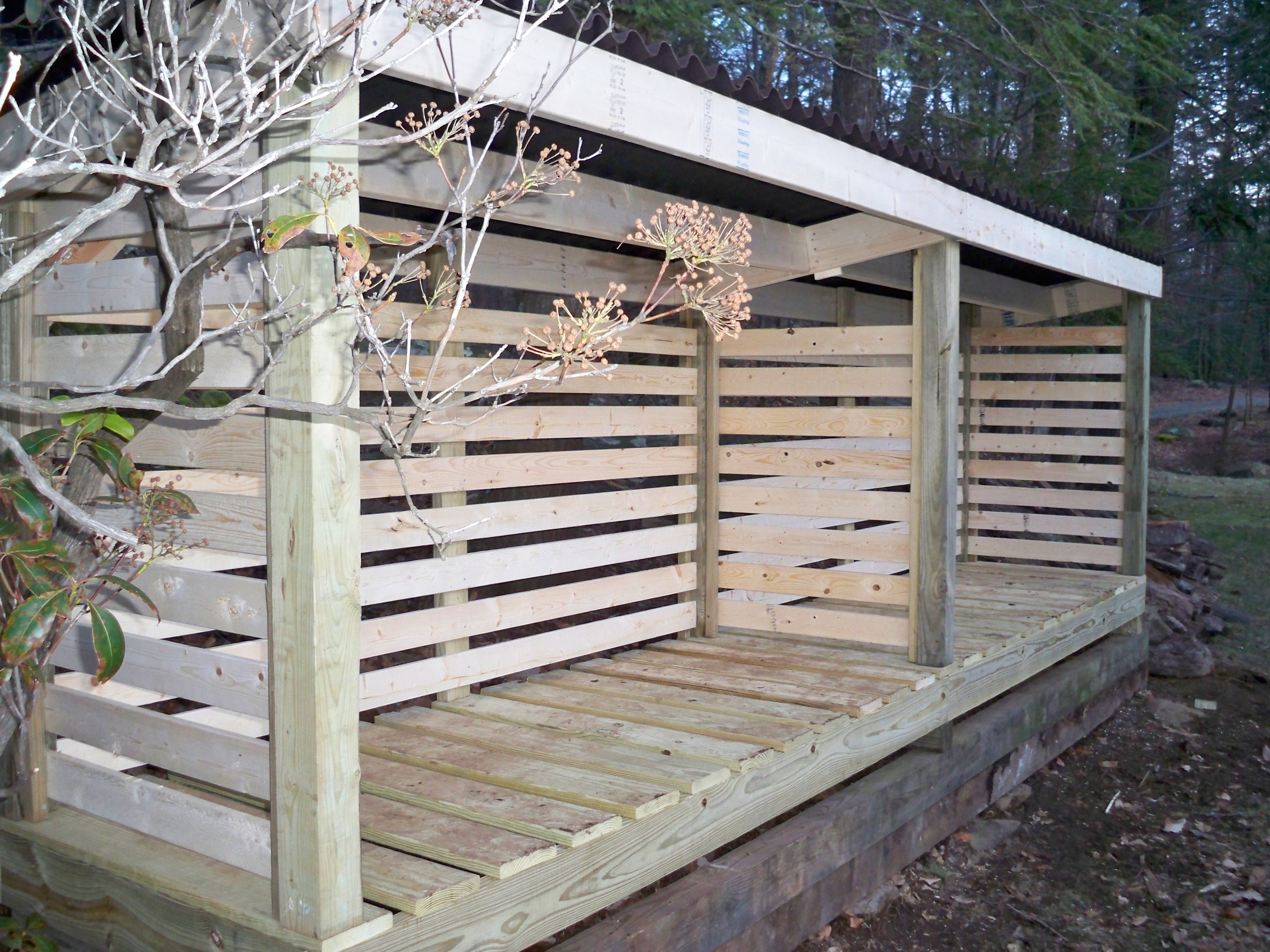 DIY Firewood Storage Shed Building Plans Download carport 